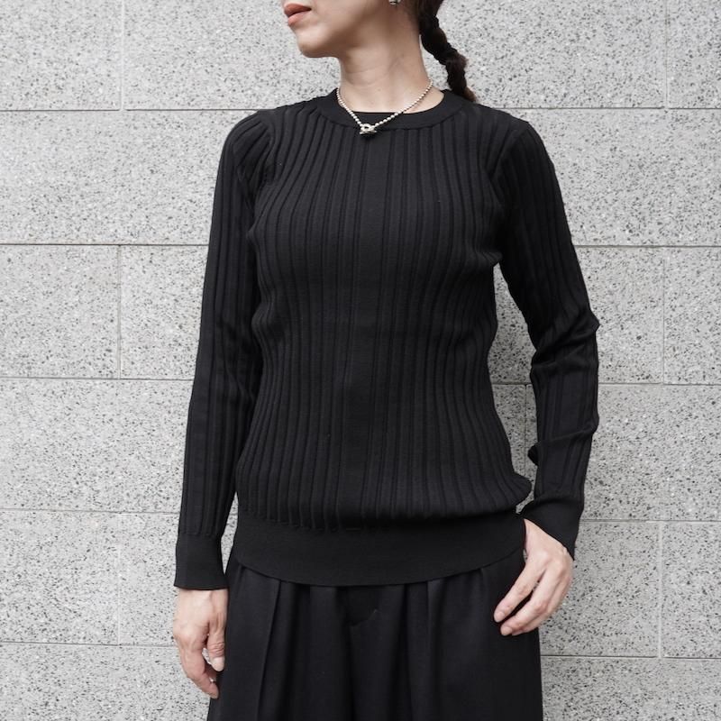 <img class='new_mark_img1' src='https://img.shop-pro.jp/img/new/icons24.gif' style='border:none;display:inline;margin:0px;padding:0px;width:auto;' />[SALE] [HYKE] ϥ WIDE RIBBED SWEATER(BLACK)