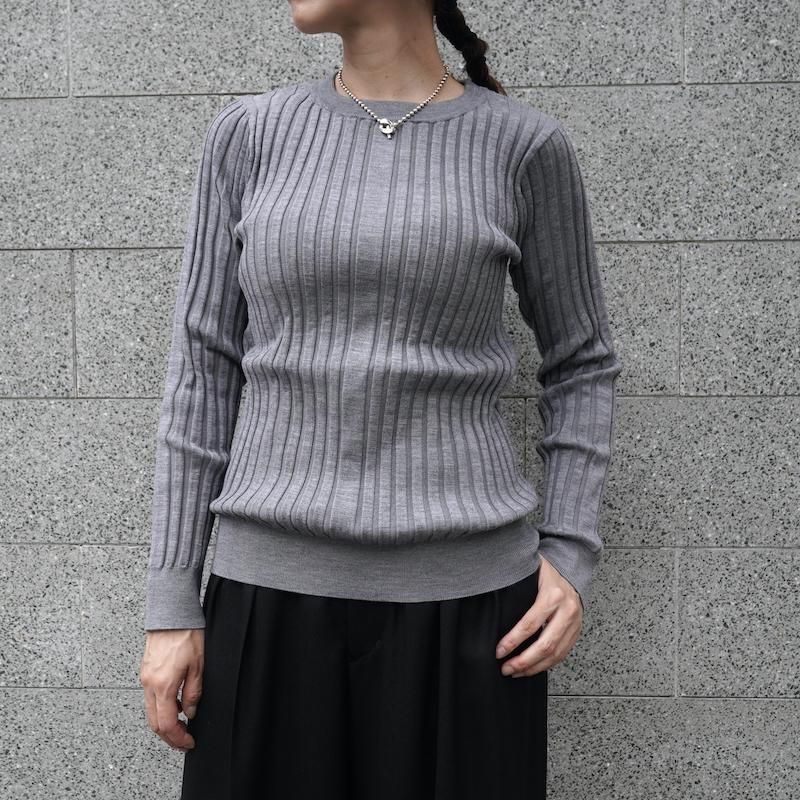 <img class='new_mark_img1' src='https://img.shop-pro.jp/img/new/icons24.gif' style='border:none;display:inline;margin:0px;padding:0px;width:auto;' />[SALE] [HYKE] ϥ WIDE RIBBED SWEATER(TOP GRAY)