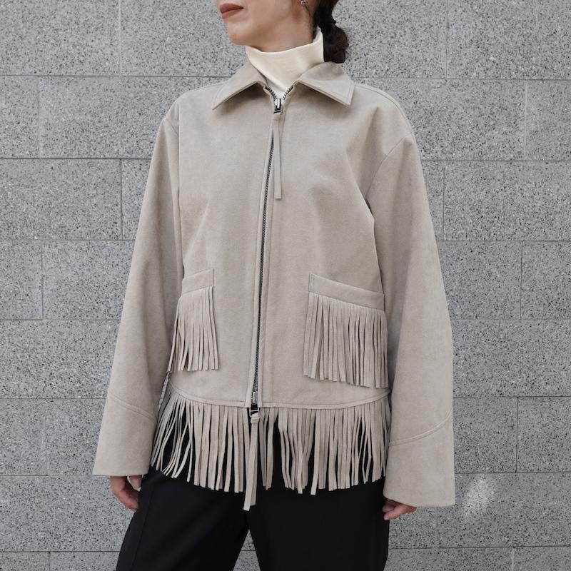 <img class='new_mark_img1' src='https://img.shop-pro.jp/img/new/icons24.gif' style='border:none;display:inline;margin:0px;padding:0px;width:auto;' />[SALE] [PONTI] ݥƥ Suede  Fringe Blouson(BEIGE)