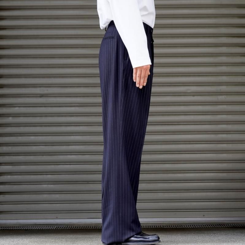 NEAT ] ニート 140's Wool Stretch Pinstripe / Wide Type1