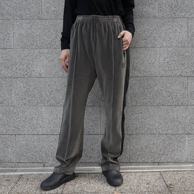 NEEDLES] ニードルズ Narrow Track Pant - C/Pe Velour(OLIVE)