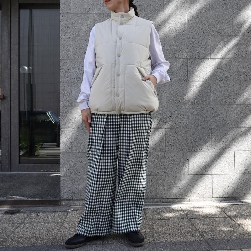 PHEENY] フィーニー Cotton rayon check flannnel gathered
