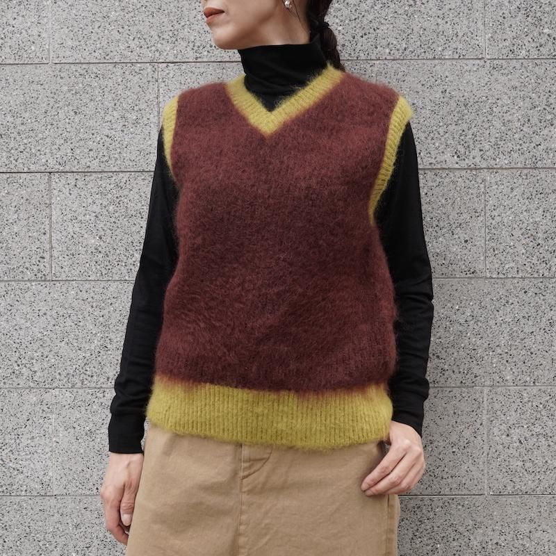 <img class='new_mark_img1' src='https://img.shop-pro.jp/img/new/icons24.gif' style='border:none;display:inline;margin:0px;padding:0px;width:auto;' />[SALE] [Ernie Palo] ˡѥ Mohair Knit Vest(WINE)