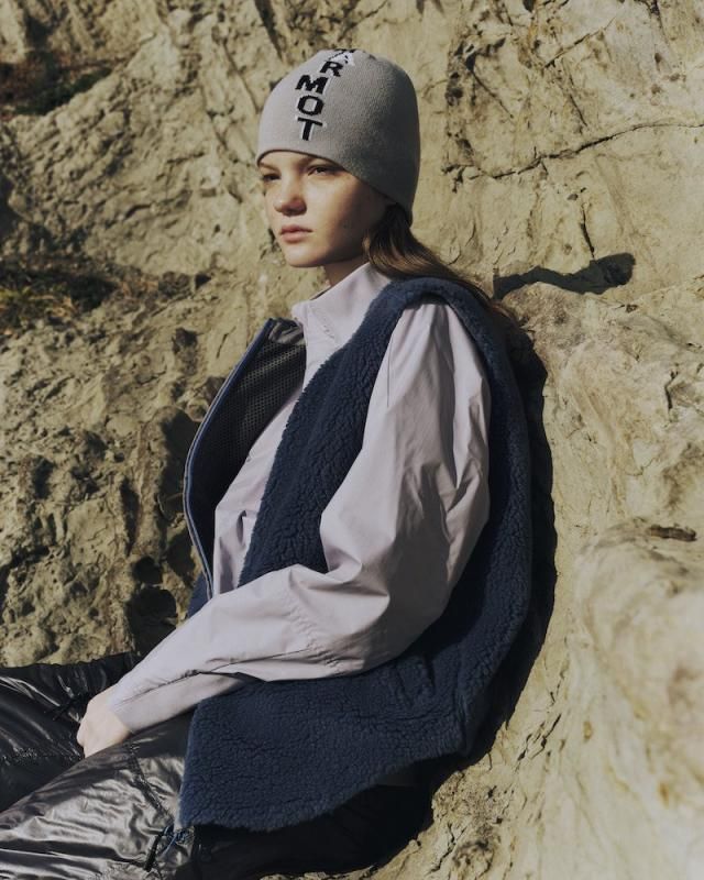 MARMOT CAPITAL] マーモット キャピタル KNIT BEANIE(PURPLE)