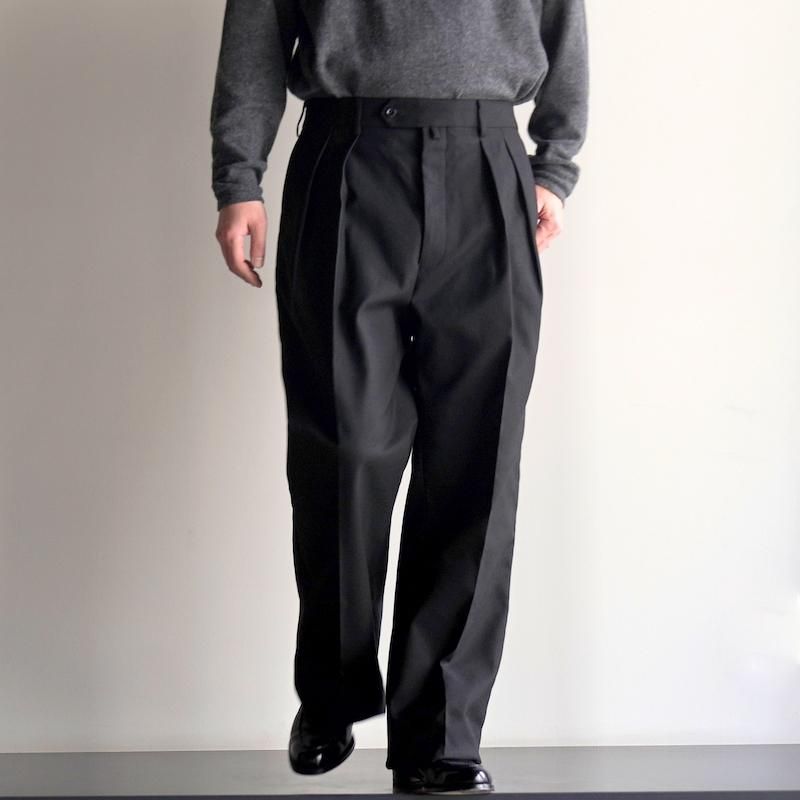 NEAT|WOOL HOPSACK|WIDE TYPE Ⅰ - Black|PRODUCT|Continuer NEAT|WOOL HOPSACK|WIDE TYPE Ⅰ - Black|PRODUCT|Continuer