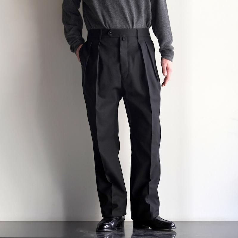 NEAT｜HOPSACK｜BELTLESS - Black｜PRODUCT｜Continuer Inc