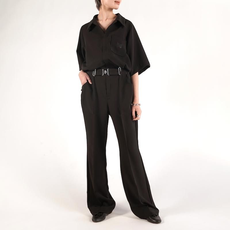 <img class='new_mark_img1' src='https://img.shop-pro.jp/img/new/icons6.gif' style='border:none;display:inline;margin:0px;padding:0px;width:auto;' /> [NEEDLES] ˡɥ륺 JUMPSUIT - POLY LIGHT DOUBLE CLOTH(BLACK)