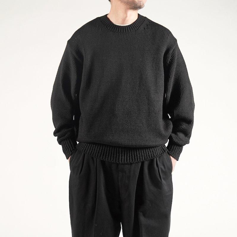 ヘリル Washed cotton Crew neck コットンニット 3 ヘリル Washed cotton Crew neck コットンニット 3（HERILL