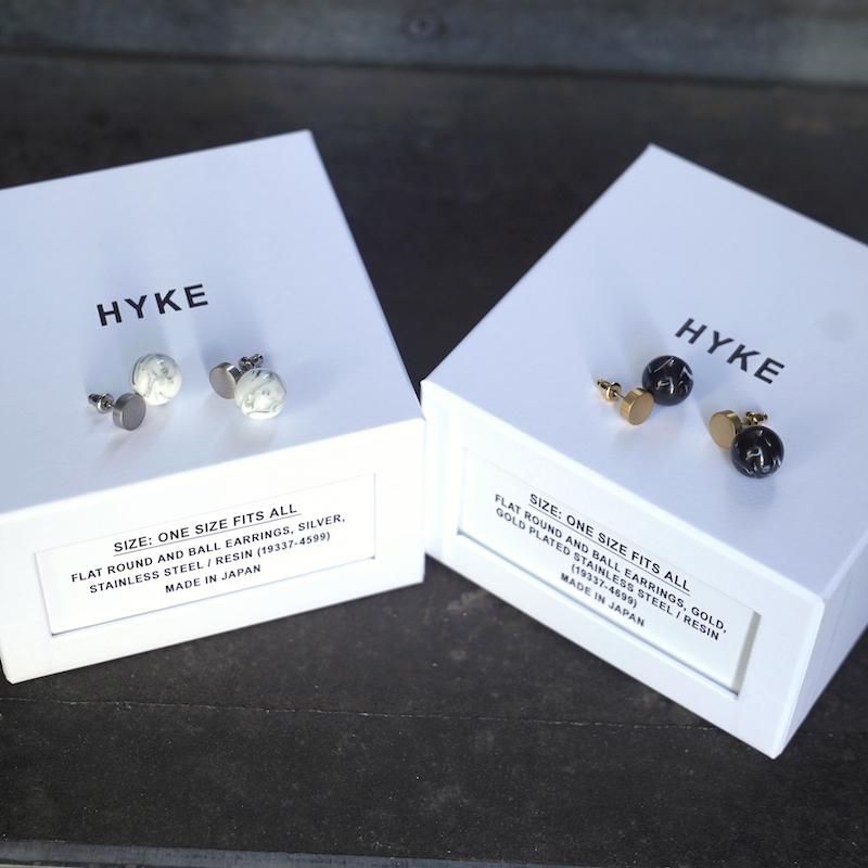 [定休日以外毎日出荷中] HYKE] ハイク FLAT ROUND AND BALL EARRINGS(GOLD) アクセサリー
