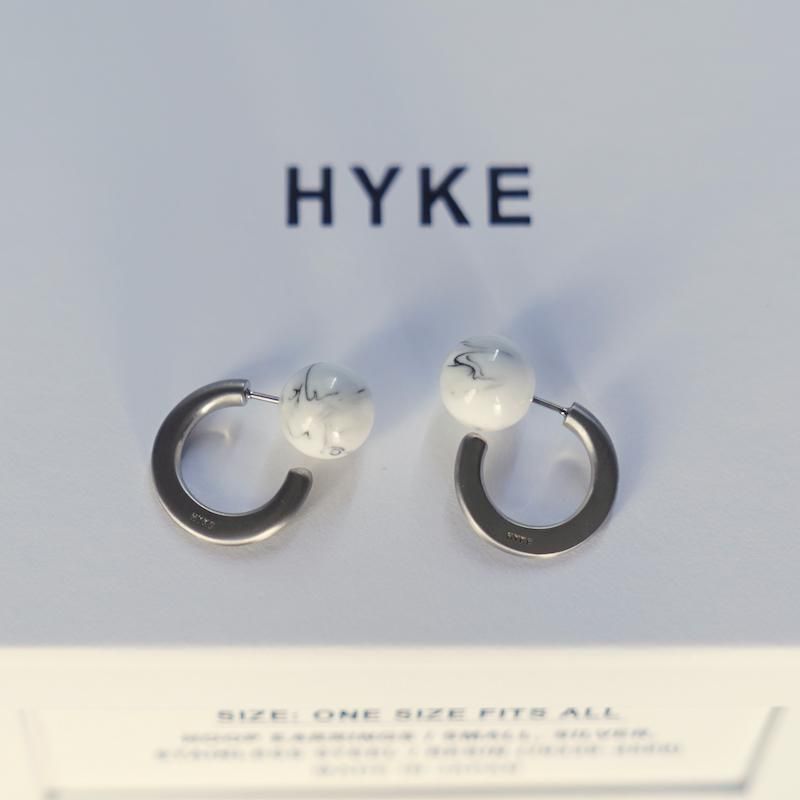 HYKE] ハイク HOOP EARRINGS / SMALL(SILVER)