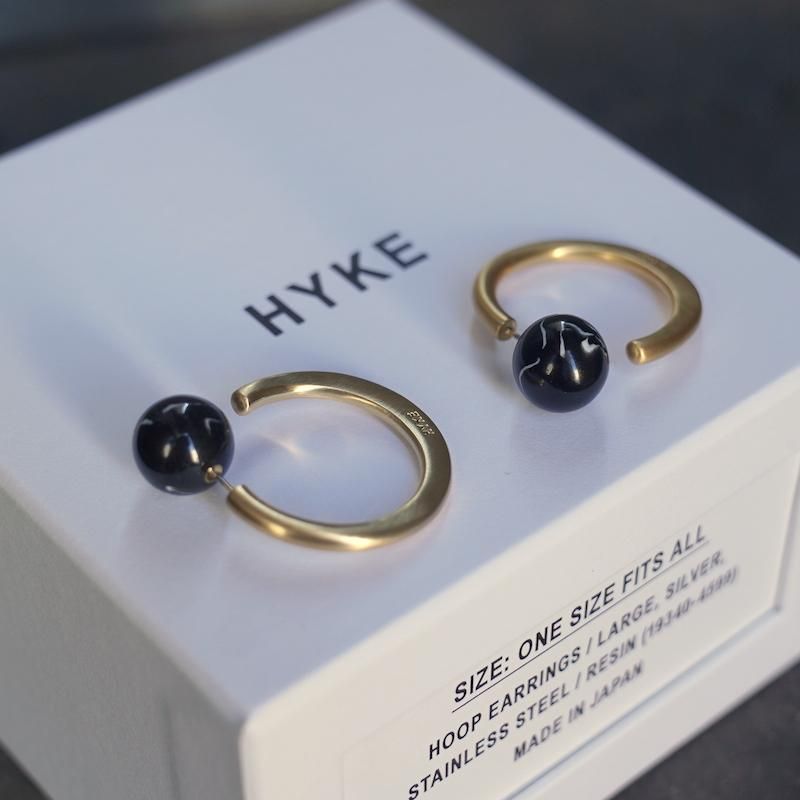 HYKE] ハイク HOOP EARRINGS / LARGE(GOLD)