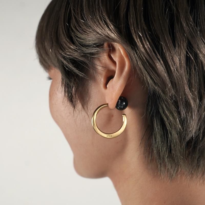 HYKE - HYKE / ハイク | HOOP EARRINGS ピアス | S | ホワイト