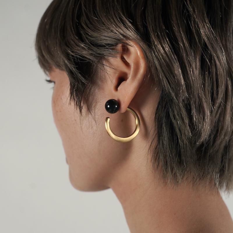 HYKE] ハイク HOOP EARRINGS / LARGE(GOLD)