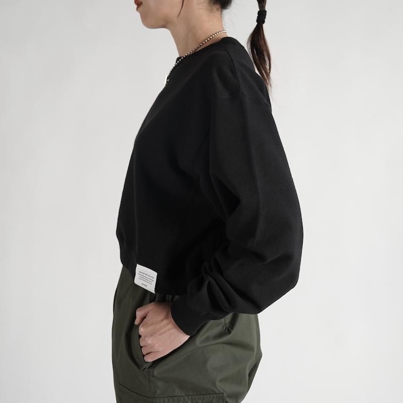 CROPPED SWEAT SHIRT-クロップドスウェットシャツ-HYKE（ハイク