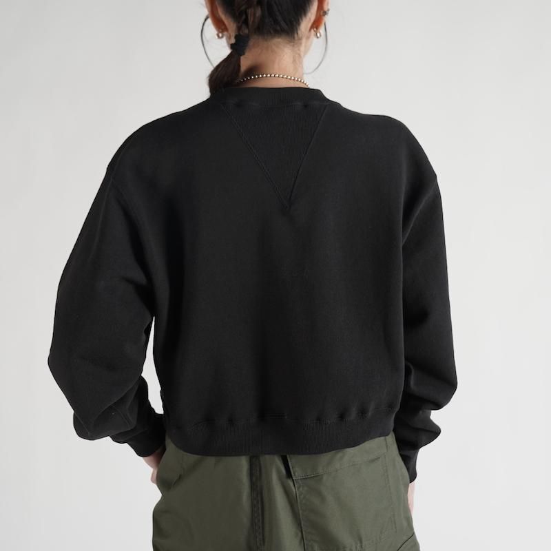 CROPPED SWEAT SHIRT-クロップドスウェットシャツ-HYKE（ハイク
