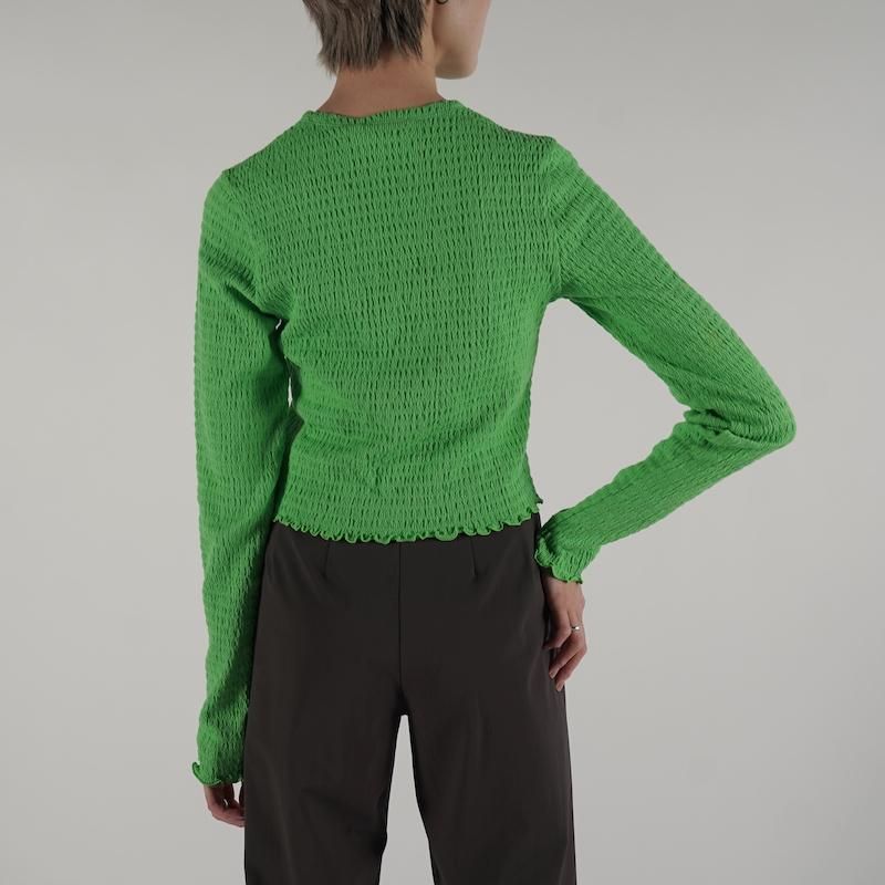 PHEENY] フィーニー Cotton shirring cardigan(GREEN)