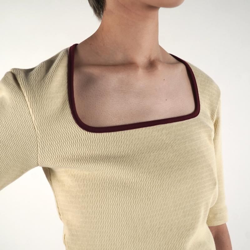 トップス Ernie Palo Square neck Rib L/S / Navy 36 Ernie Palo Square Neck Rib Half Sleeve Top | Garmentory