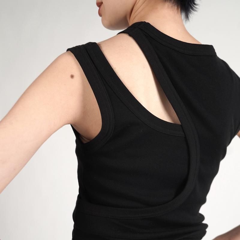 HYKE(ハイク)DOUBLE SHOULDER TANK TOPタンクトップ - メルカリ