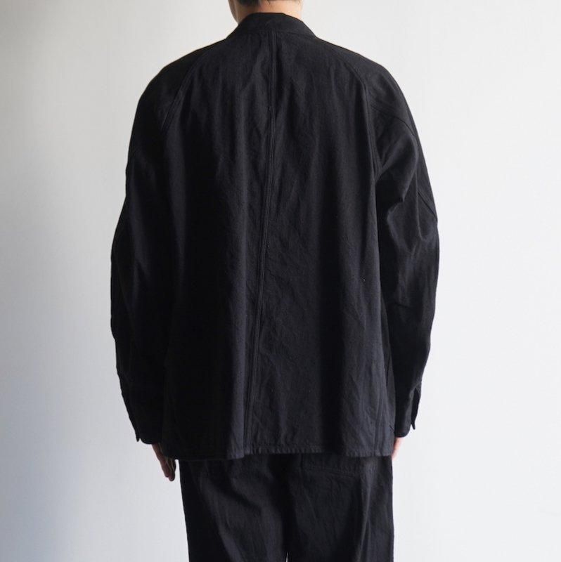 大特価　25SS COMOLI デニムワークジャケット BLACK 4 カバー COMOLI] コモリ デニム ワークジャケット (BLACK) | INS ONLINE
