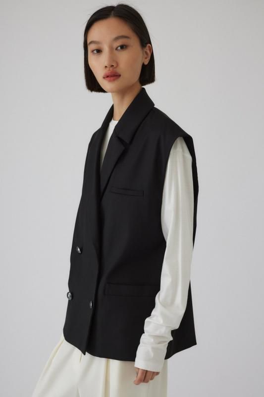 RIM.ARK] リムアーク Preppy style vest(BLACK)