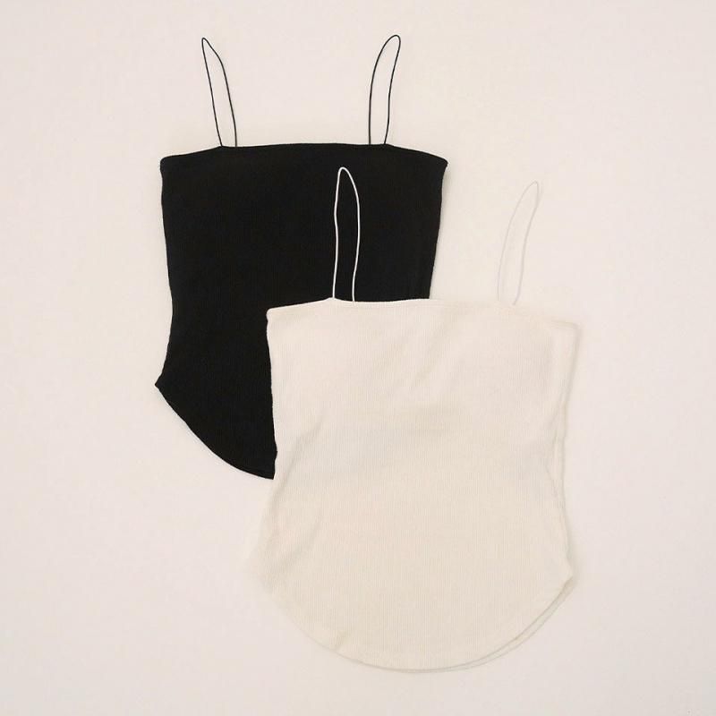 <img class='new_mark_img1' src='https://img.shop-pro.jp/img/new/icons6.gif' style='border:none;display:inline;margin:0px;padding:0px;width:auto;' /> [CLANE]  THIN CODE CAMISOLE(BLACK)