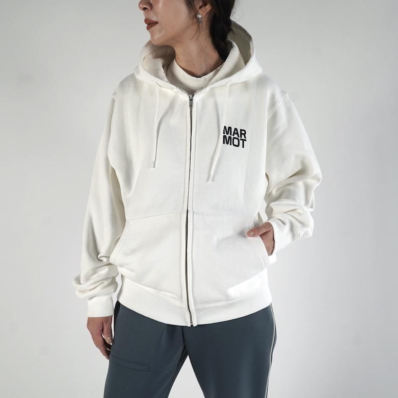 <img class='new_mark_img1' src='https://img.shop-pro.jp/img/new/icons6.gif' style='border:none;display:inline;margin:0px;padding:0px;width:auto;' /> [MARMOT CAPITAL] ޡå ԥ LOGO ZIP UP HOODIE(WHITE)