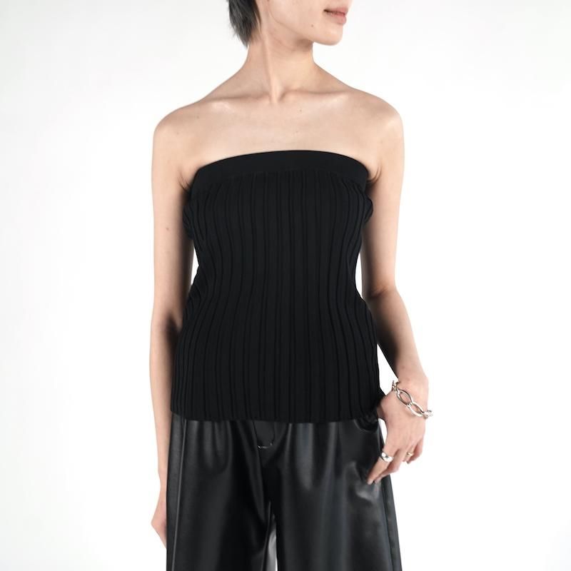 <img class='new_mark_img1' src='https://img.shop-pro.jp/img/new/icons6.gif' style='border:none;display:inline;margin:0px;padding:0px;width:auto;' /> [HYKE] ϥ WIDE RIBBED STRAPLESS SWEATER(BLACK)