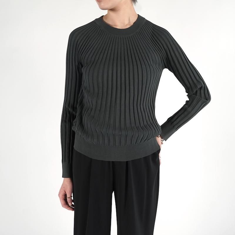 <img class='new_mark_img1' src='https://img.shop-pro.jp/img/new/icons6.gif' style='border:none;display:inline;margin:0px;padding:0px;width:auto;' /> [HYKE] ϥ WIDE RIBBED SWEATER(OLIVE DRAB)