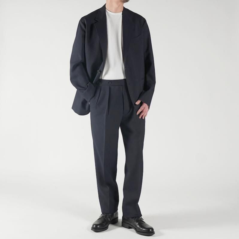 HEUGN] ユーゲン Aaron 2p Tapperd NAVY -TROUSER047- | INS