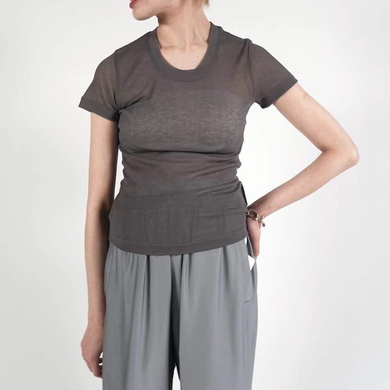 <img class='new_mark_img1' src='https://img.shop-pro.jp/img/new/icons6.gif' style='border:none;display:inline;margin:0px;padding:0px;width:auto;' /> [Ernie Palo] ˡѥ Sheer Rib Tight T-shirt(ƿ)