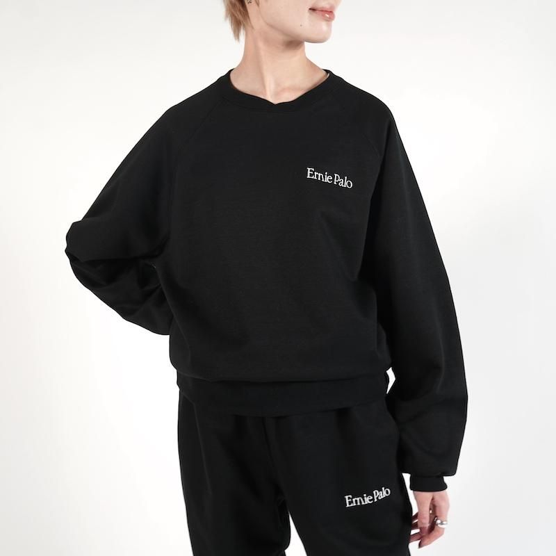 <img class='new_mark_img1' src='https://img.shop-pro.jp/img/new/icons6.gif' style='border:none;display:inline;margin:0px;padding:0px;width:auto;' /> [Ernie Palo] ˡѥ Crew Neck Sweat(BLK)