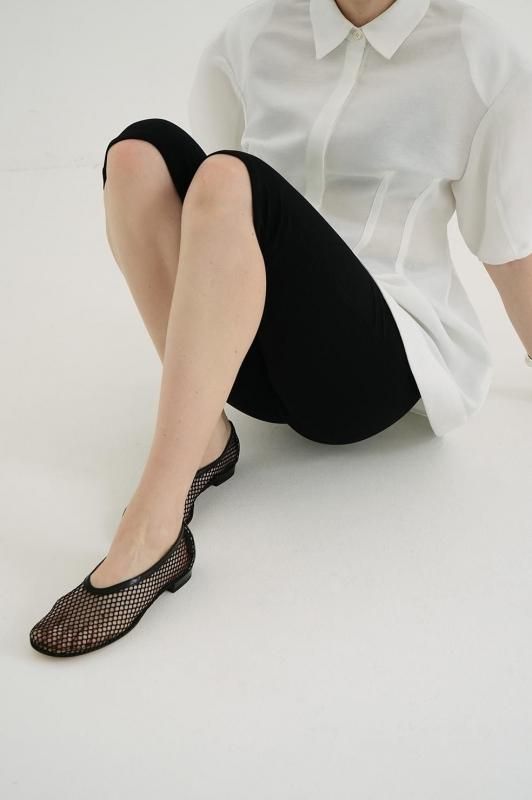 CLANE OBLIQUE TOE FLAT SHOESブラック37新品