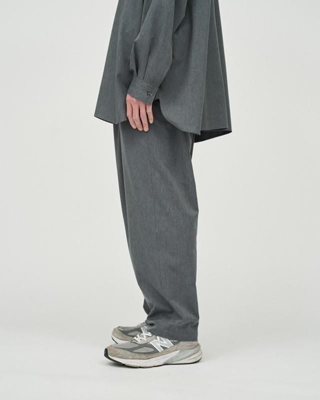 FreshService TWO TUCK EASY PANTS M グレー FreshService] フレッシュサービス COOLFIBER TWO TUCK EASY