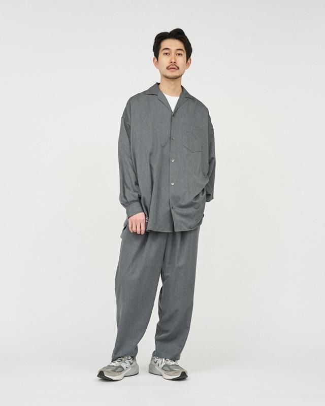FreshService TWO TUCK EASY PANTS M グレー FreshService] フレッシュサービス COOLFIBER TWO TUCK EASY