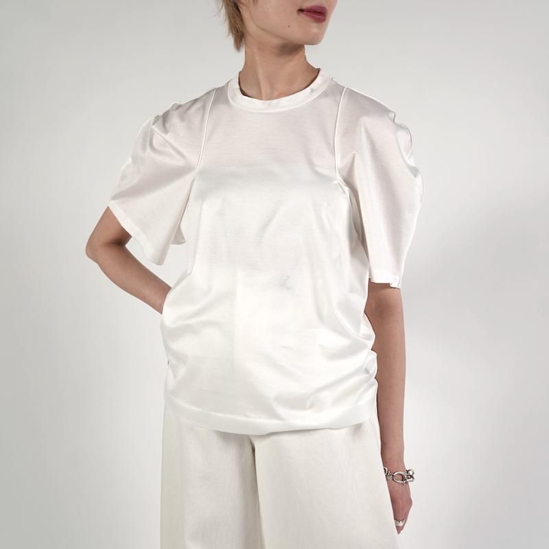 <img class='new_mark_img1' src='https://img.shop-pro.jp/img/new/icons50.gif' style='border:none;display:inline;margin:0px;padding:0px;width:auto;' /> [BOWTE] Х SUPIMA COTTON JERSEY CIRCLE SLEEVE T(WHITE)
