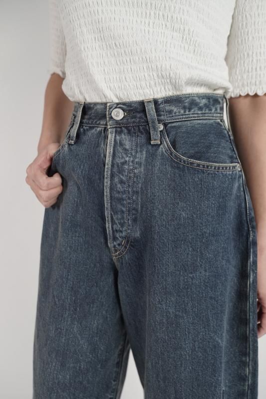 KURO] クロ WIDE SPREAD CROPPED SHORTS(DARK FADED INDIGO)