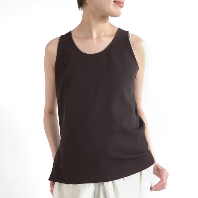 <img class='new_mark_img1' src='https://img.shop-pro.jp/img/new/icons6.gif' style='border:none;display:inline;margin:0px;padding:0px;width:auto;' />[RIM.ARK] ॢ coop 2way neckline tank(BROWN)