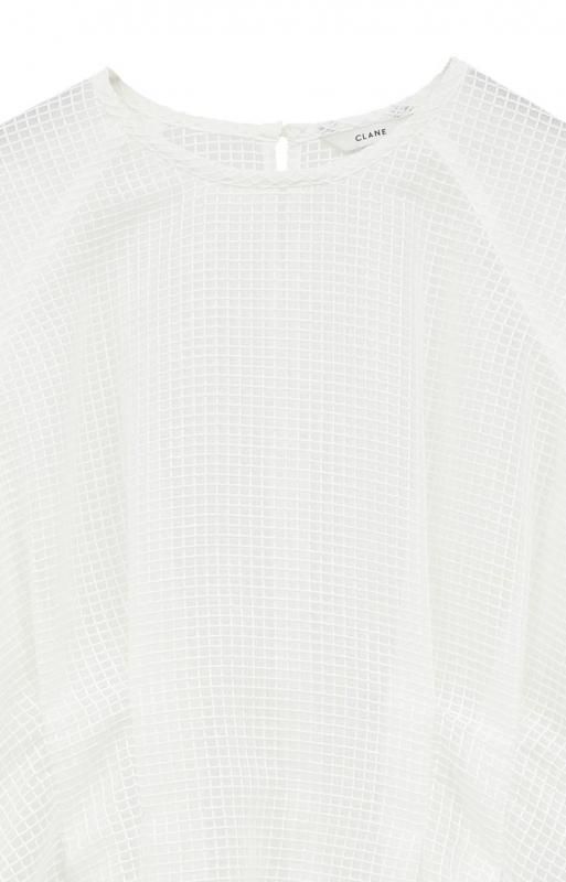 CLANE クラネ “SHEER PLAID VOLUME SLEEVE TOPS” シアープ