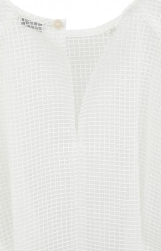 SHEER PLAID VOLUME SLEEVE TOPS（シャツ/ブラウス）｜CLANE