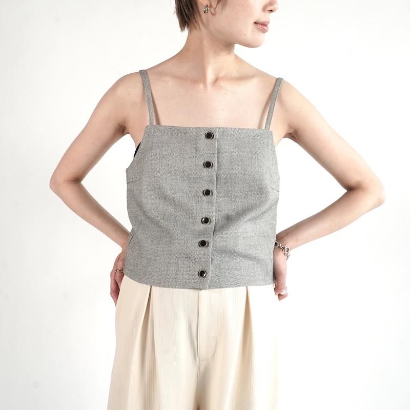 <img class='new_mark_img1' src='https://img.shop-pro.jp/img/new/icons6.gif' style='border:none;display:inline;margin:0px;padding:0px;width:auto;' />[RIM.ARK] ॢ Tweed cami tops(GREIGE)