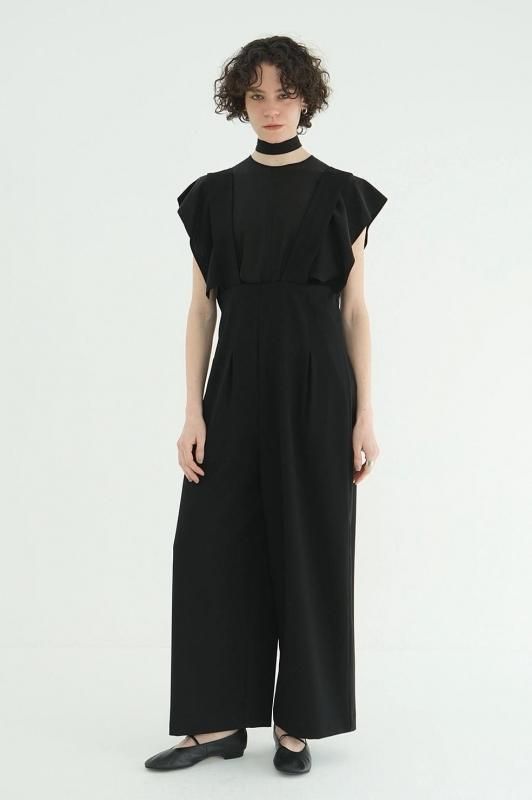 CLANE クラネ “HIGH WAIST SUSPENDER PANTS” CLANE] クラネ HIGH WAIST SUSPENDER PANTS(BLACK)