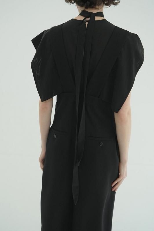 CLANE] クラネ HIGH WAIST SUSPENDER PANTS(BLACK)