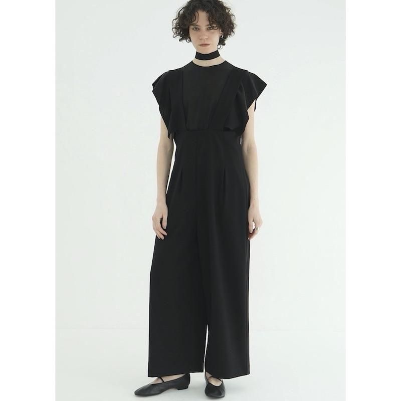 <img class='new_mark_img1' src='https://img.shop-pro.jp/img/new/icons6.gif' style='border:none;display:inline;margin:0px;padding:0px;width:auto;' /> [CLANE]  HIGH WAIST SUSPENDER PANTS(BLACK)