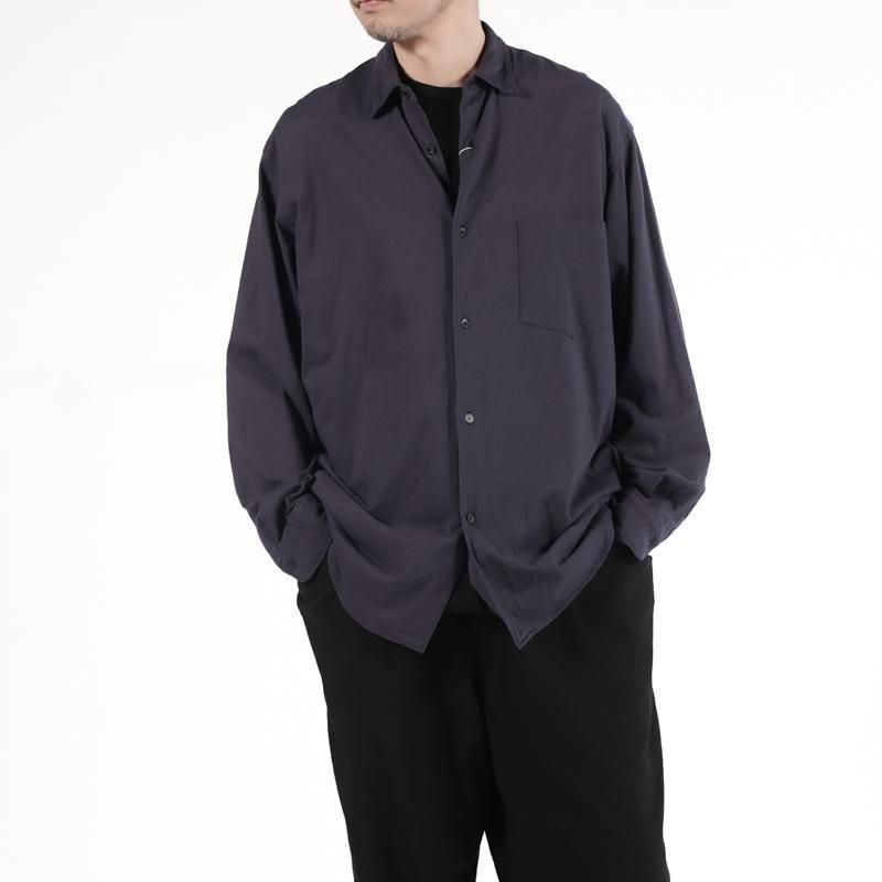 23ss COMOLI コモリ コットン ジャージー シャツ 1 ネイビー タグ 23ss COMOLI コモリ コットン ジャージー シャツ 1 ネイビー タグ