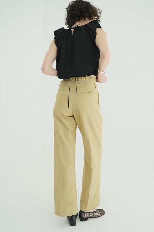 クラネ CLANE W FACE SLEEVELESS 試着のみ、新品、美品 CLANE] クラネ W FACE SLEEVELESS RIBBON TOPS(BLACK)