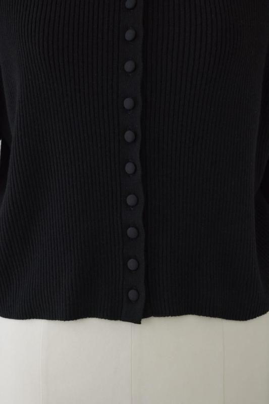 リムアーク　Pattern knitting cotton knit 36 黒 RIM.ARK] リムアーク Minimum knit CD(BLACK)
