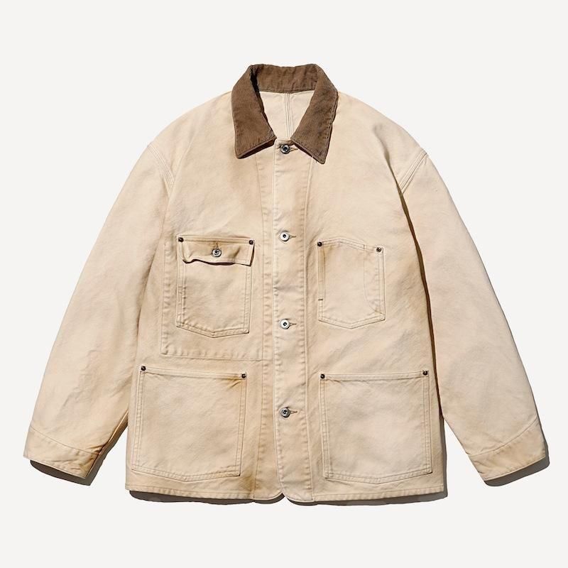 ジャケット・アウター A.PRESSE VINTAGE SILK HEMP COVERALL A.PRESSE - Vintage Silk Hemp Coverall Jacket - Beige | UP THERE