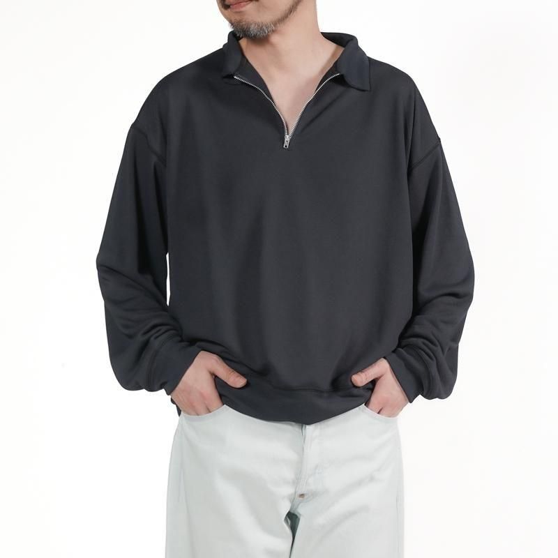 FOUNDOUR]ファウンダ HALF ZIP LONG SLEEVE SHIRT | INS ONLINE