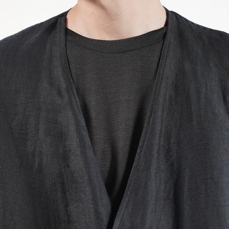 25SS COMOLI 　リネンサテン ノーカラージャケット 25SS COMOLI リネンサテン ノーカラージャケット COMOLI / リネン