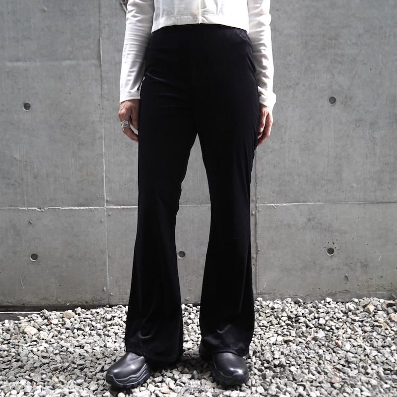 PHEENY] フィーニー Sheer velour layered pants(BLACK)